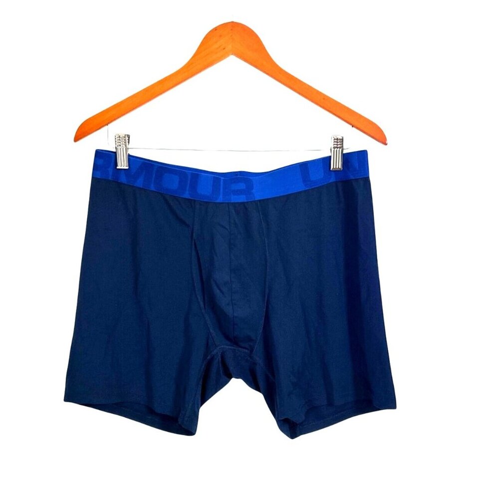 Under Armour Mens XL Boxerjock Boxer Briefs Soft & Stretchy Blue & Navy Performa